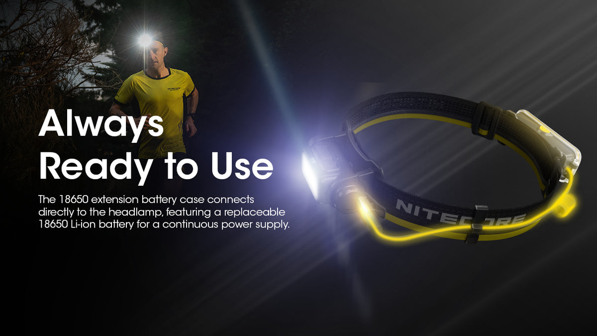 NITECORE 18650 Extension Battery Case for Headlamps