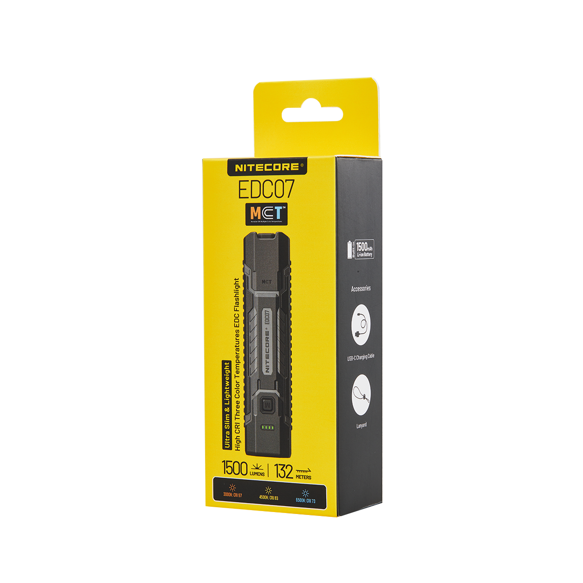 NITECORE EDC07 Slim EDC Flashlight | 1500 Lumens, Three Colour Temperatures