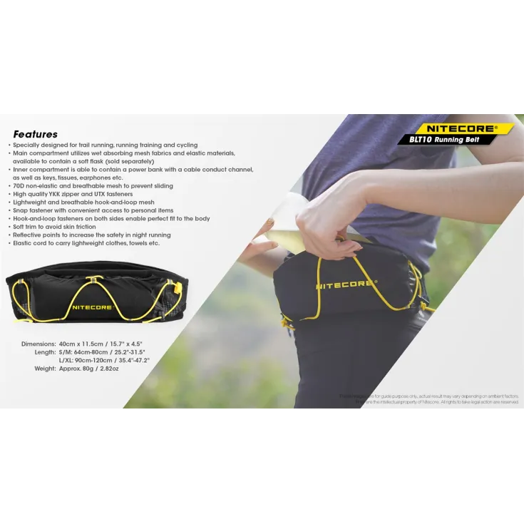 NITECORE BLT10 Lightweight Running Belt