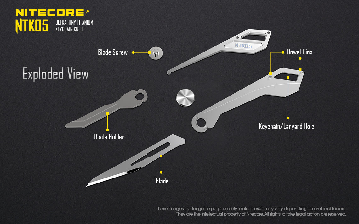 NITECORE NTK05 Ultra-Tiny Titanium Keychain Knife