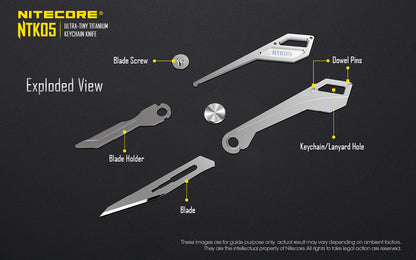 NITECORE NTK05 Ultra-Tiny Titanium Keychain Knife