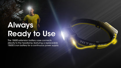 NITECORE 18650 Extension Battery Case for Headlamps