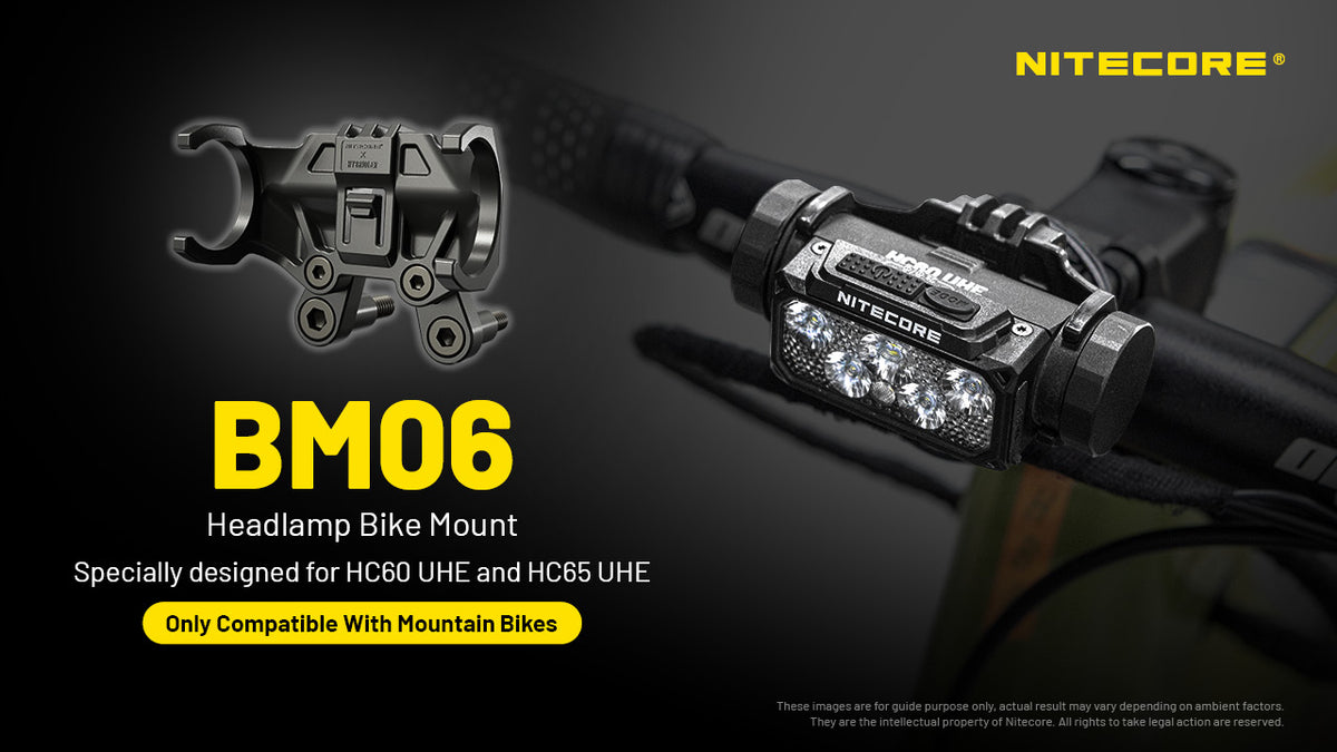 NITECORE BM06 Headlamp Bike Mount for HC60 UHE & HC65 UHE