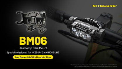 NITECORE BM06 Headlamp Bike Mount for HC60 UHE & HC65 UHE