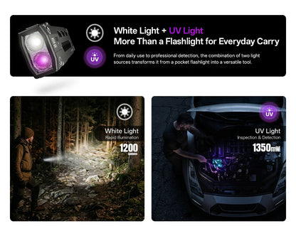 NITECORE EDC15 White & UV Flashlight | 1,200 Lumens