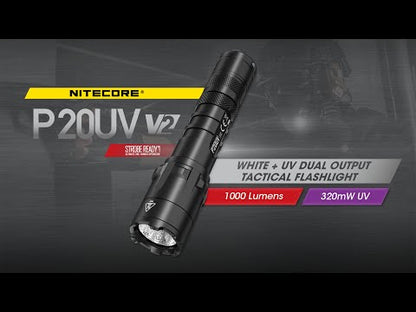 NITECORE P20UV V2 White & UV Tactical Flashlight | 1100 Lumens
